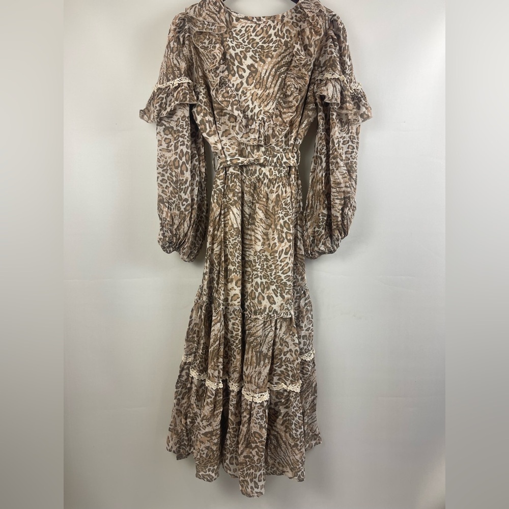 SPELL AND THE GYPSY COLLECTIVE LEOPARD PRINT ADA GOWN NWT SIZE SMALL - Picture 5 of 12